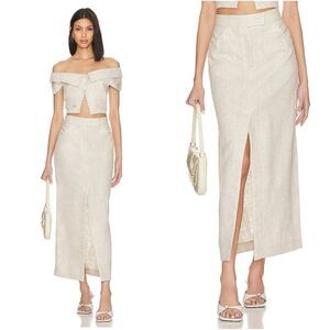 NEW L'Academie Orsina Maxi Skirt in Natural